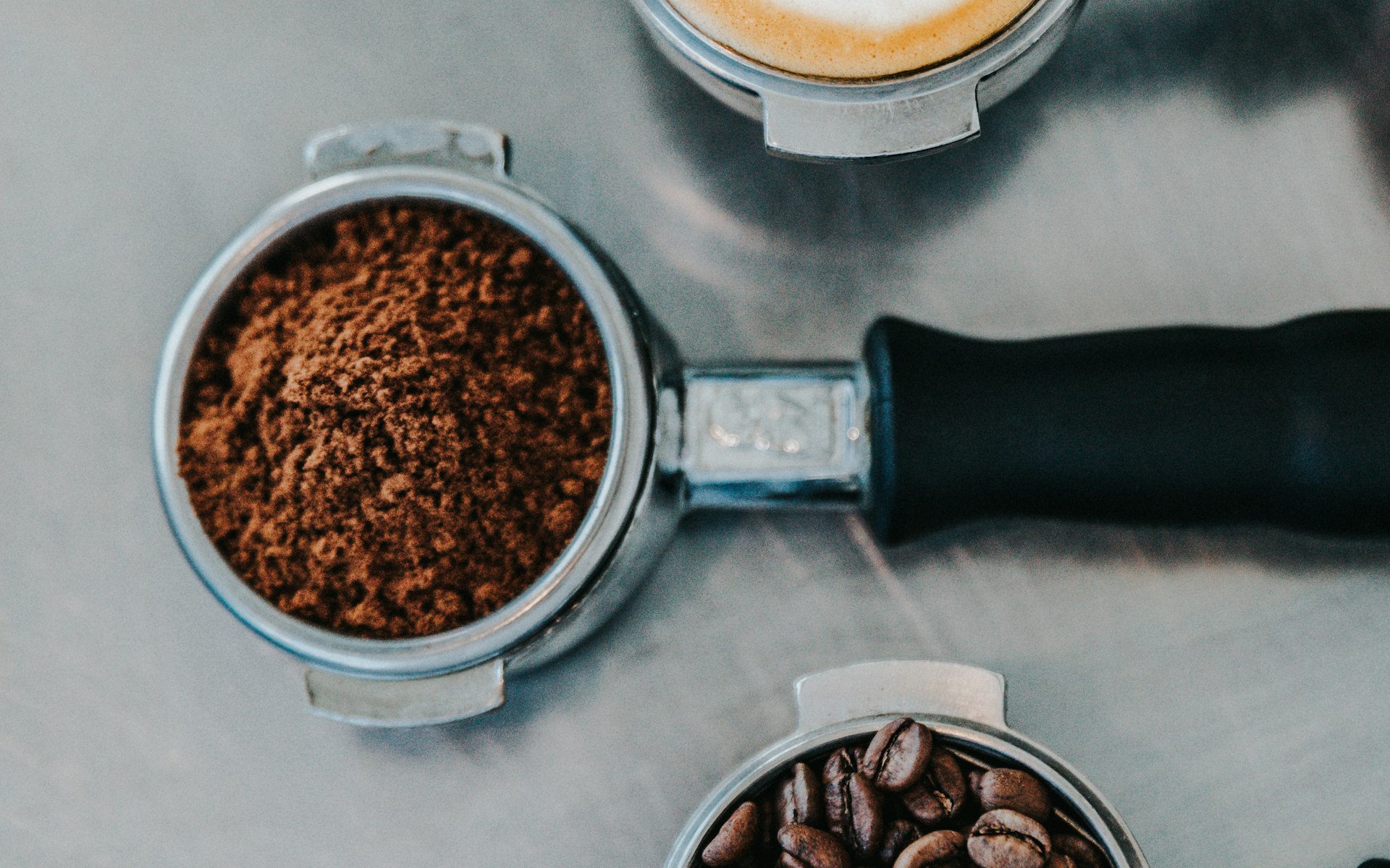 Coffee brewing tools on a counter
